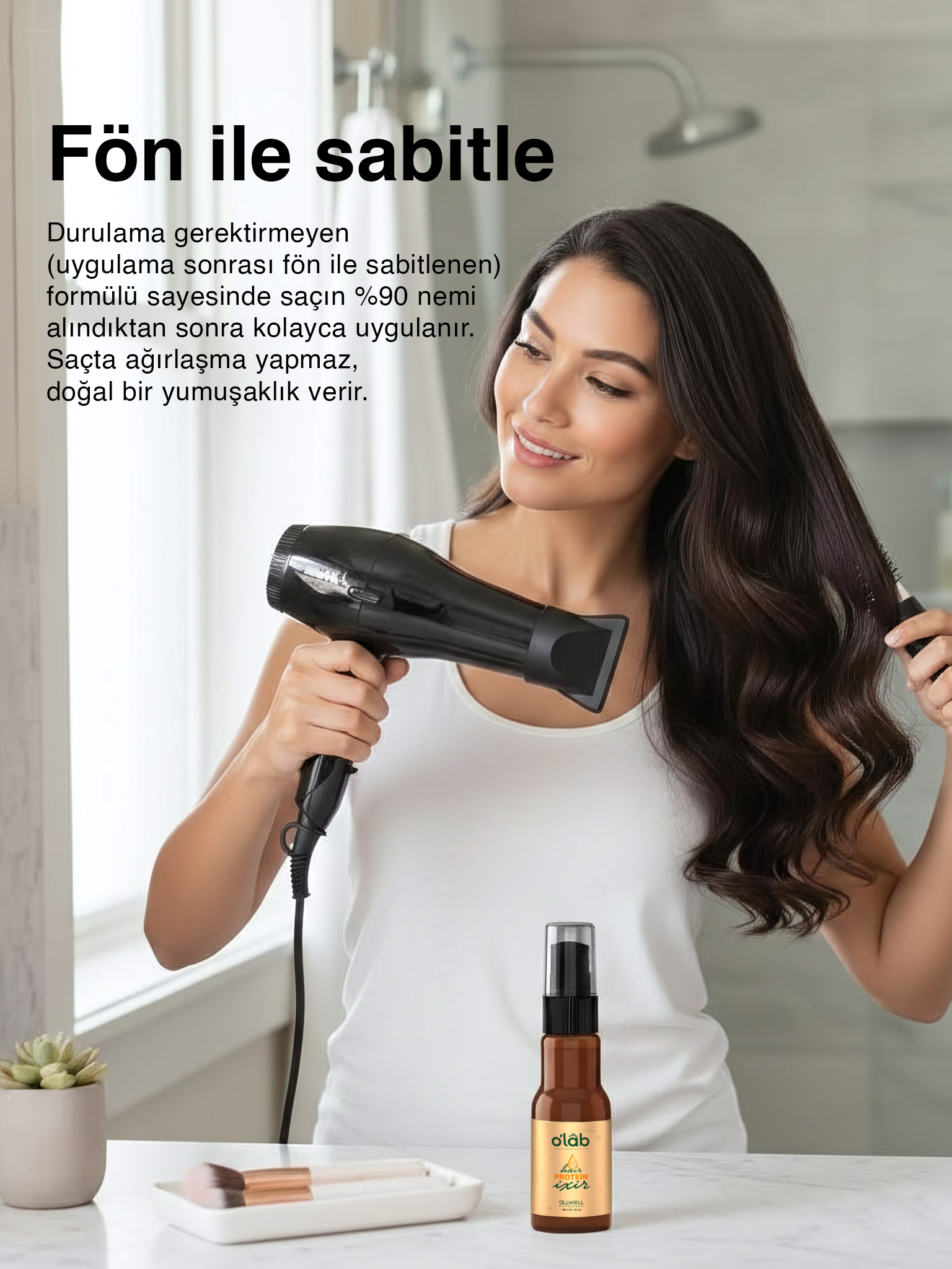 O'lab Professional Hair Protein İxir 100ml | Yıpranmış ve Kopan Saçlar İçin Acil Kurtarma Proteini | Keratin Bakımı & Bağ Onarıcı Sprey | Boya ve Açma İşlemi Koruyucu