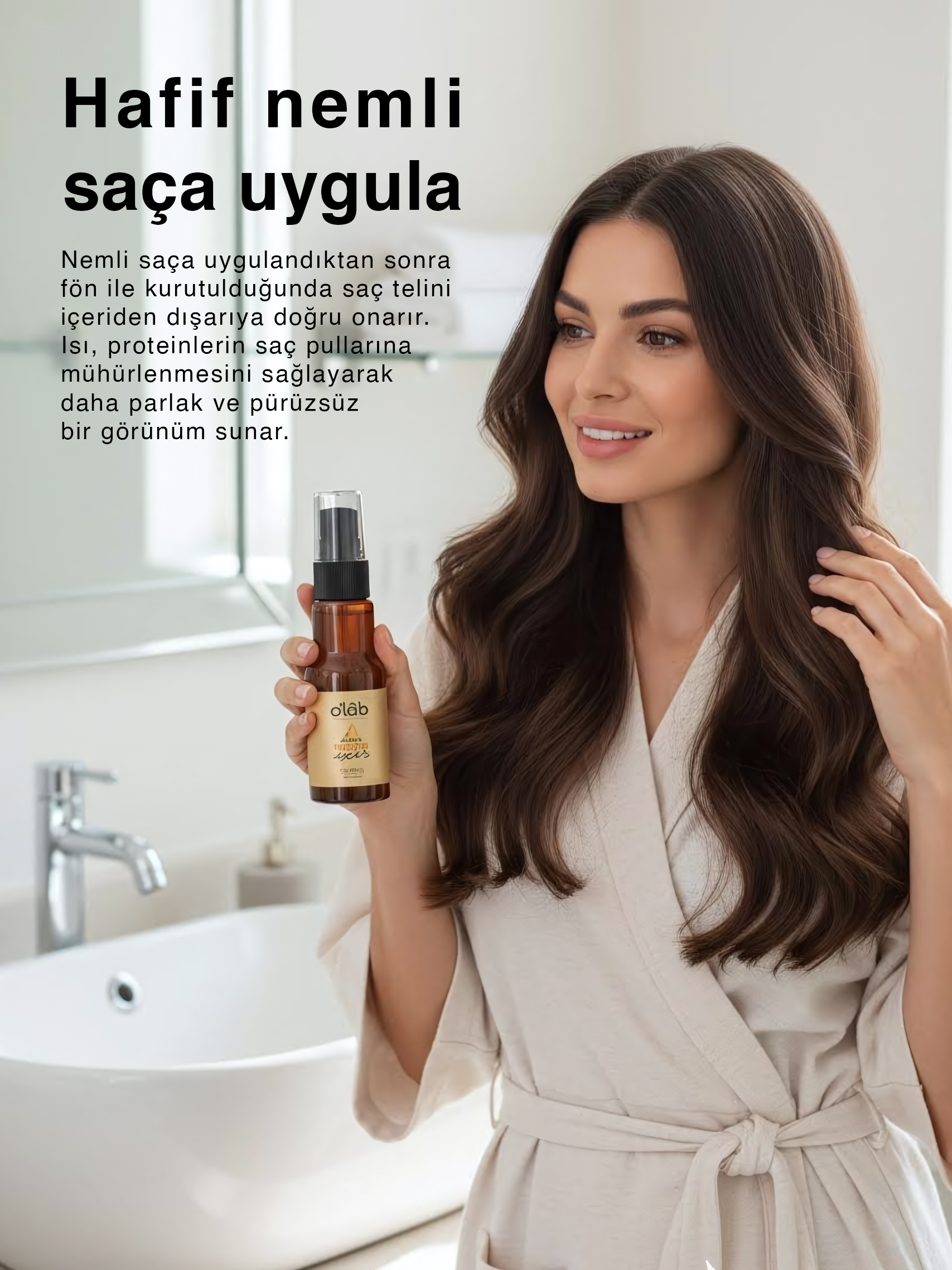 O'lab Professional Hair Protein İxir 100ml | Yıpranmış ve Kopan Saçlar İçin Acil Kurtarma Proteini | Keratin Bakımı & Bağ Onarıcı Sprey | Boya ve Açma İşlemi Koruyucu