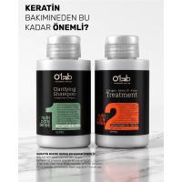 O'lab Nutri-Care Profesyonel Keratin Bakım Seti 100 ml x 2 - Evde Brezilya Fönü Kiti | Arındırıcı Şampuan & Keratin Kompleksi | Collagen & Biotin B7 Destekli Onarım